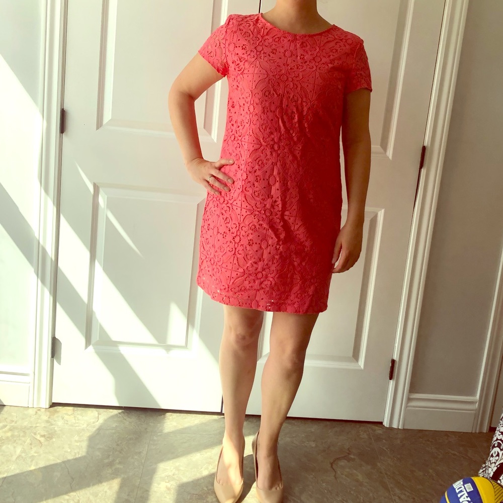 Coral Banana Republic Sheath Dress